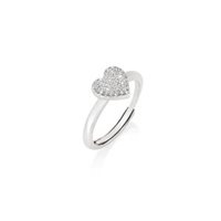 Anneau Amen Femme Cuore luminoso in Argent Zircone RFLHBBZ2